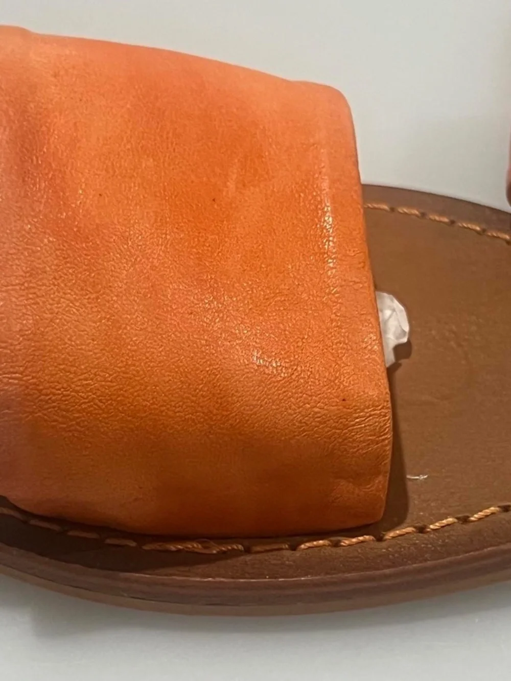 Matisse Orange Leather Slide Summer Sandals NWOT  - Size 7M